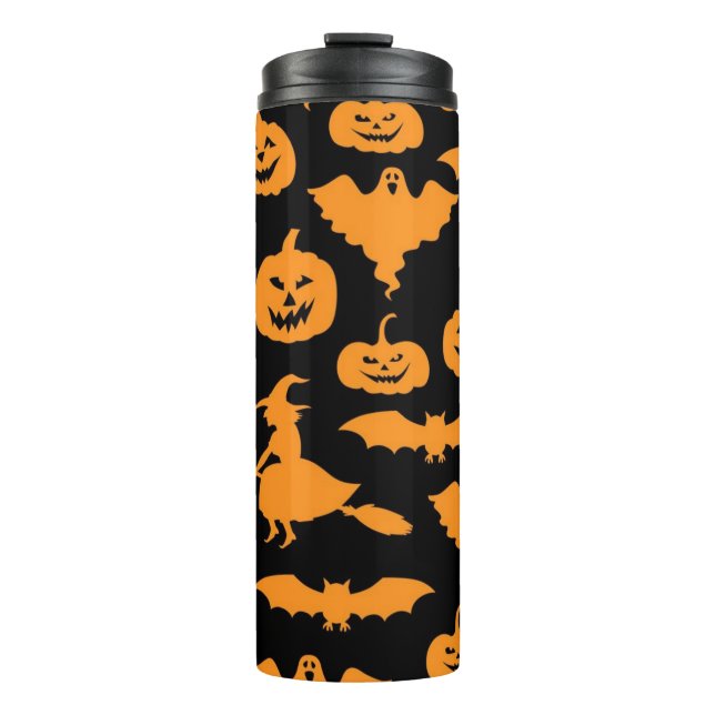 Halloween-Muster Thermosbecher (Vorderseite)