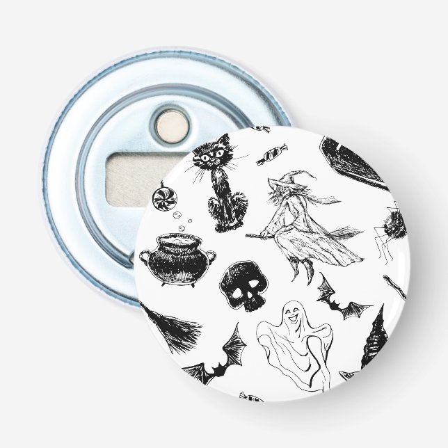 Halloween-Musterdesign Flaschenöffner (Vorderseite)