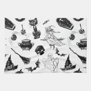 Halloween-Musterdesign Geschirrtuch