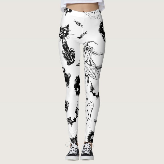 Halloween-Musterdesign Leggings (Vorderseite)