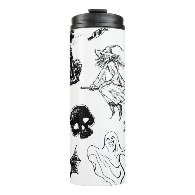Halloween-Musterdesign Thermosbecher (Vorderseite)