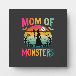 Halloween-Mutter der Monster Hexe Sonnenuntergang Fotoplatte