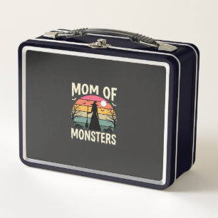 Halloween-Mutter der Monster Hexe Sonnenuntergang Metall Brotdose