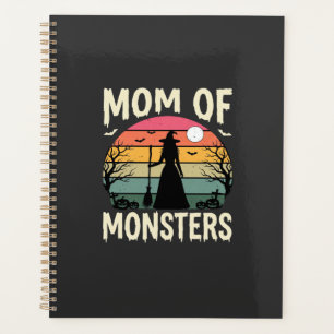 Halloween-Mutter der Monster Hexe Sonnenuntergang Planer