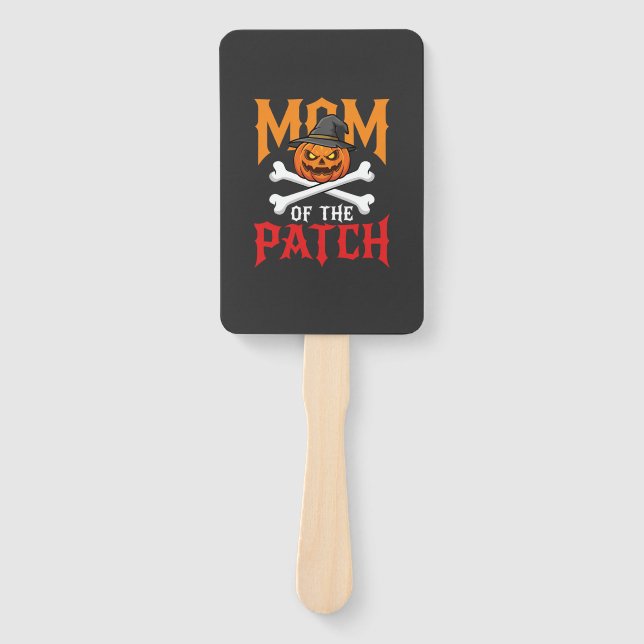 Halloween-Mutter des Patch-Kürbis-Hexe Fächer (Vorderseite)