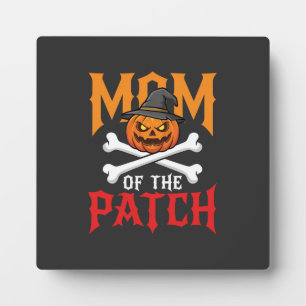 Halloween-Mutter des Patch-Kürbis-Hexe Fotoplatte
