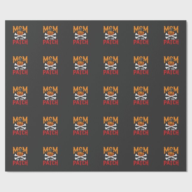 Halloween-Mutter des Patch-Kürbis-Hexe Geschenkpapier (Flach)