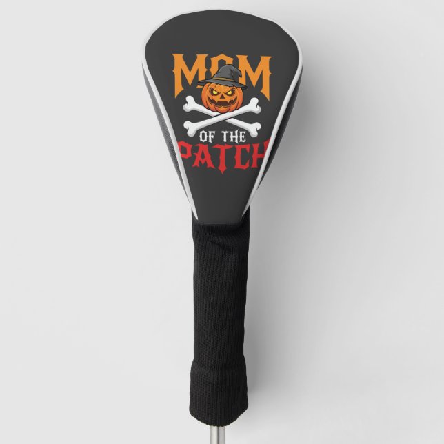 Halloween-Mutter des Patch-Kürbis-Hexe Golf Headcover (Vorderseite)