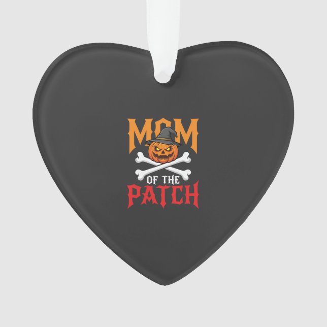Halloween-Mutter des Patch-Kürbis-Hexe Ornament (Vorderseite)
