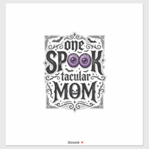 Halloween-Mutter Gruseliges Vintage-Stickerei-Shir Aufkleber