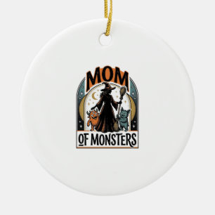 Halloween-Mutter-Shirt Gruseliges-Monster-Familien Keramik Ornament