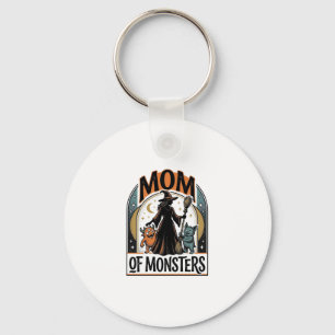 Halloween-Mutter-Shirt Gruseliges Monster-Familien Schlüsselanhänger