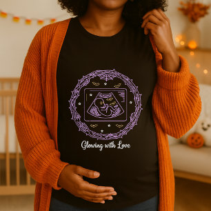 Halloween Mutterschaft strahlt mit Liebe T-Shirt