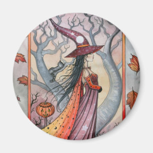Halloween Mystic Witch von Molly Harrison Magnet