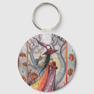 Halloween Mystic Witch von Molly Harrison Schlüsselanhänger