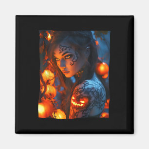 Halloween Mystical Hexenkürbis Pumpkin Magnet