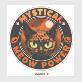 Halloween Mystical Meow Power Aufkleber