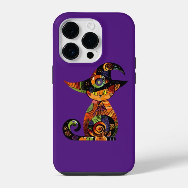 Halloween/mystisch/Katze/Fall iPhone 14 Pro Hülle (Rückseite)
