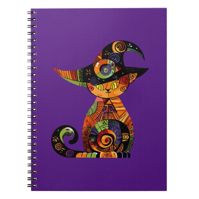 Halloween/mystisch/Katze/Fall Notizblock (Vorderseite)