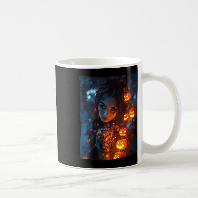 Halloween Mystische Verzauberung Hexenkürbis Pumpk Kaffeetasse (Rechts)