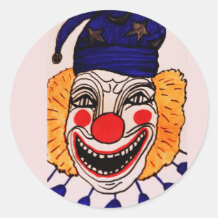 HALLOWEEN NACHT BEÄNGSTIGENDER CLOWN-Aufkleber Runder Aufkleber