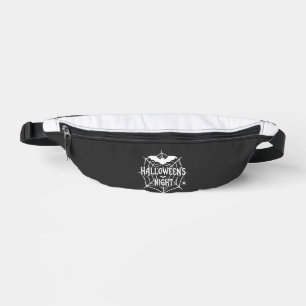Halloween-Nacht-Fledermaus-Spinnennetz-Vektor-Desi Bauchtasche