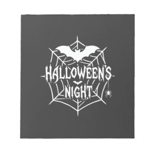 Halloween Nacht Fledermaus Spinnennetz Vektor Desi Notizblock