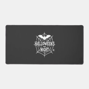 Halloween Nacht Fledermaus Spinnennetz Vektor Desi Schreibtischunterlage