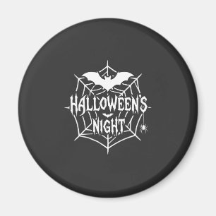 Halloween-Nacht-Fledermaus-Spinnennetz-Vektordesig Magnet
