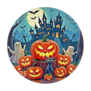 Halloween-Nacht: Gruselige Kunst für Spaß Schneidebrett