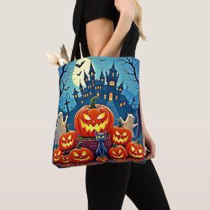 Halloween-Nacht: Gruselige Kunst zum Spaß Tasche