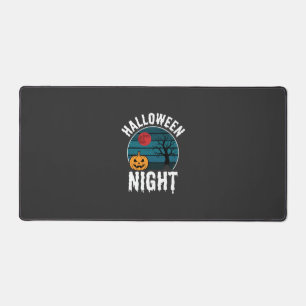 Halloween-Nacht-Kürbisbaum-Vektor Schreibtischunterlage