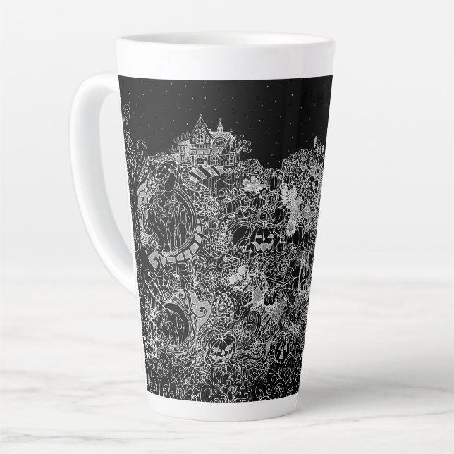 Halloween-Nächte Milchtasse (Linke Ecke)