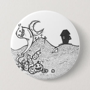Halloween-Nachtknopf Button