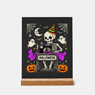 Halloween Nähen Skelett Gruseliger Geist Kürbis Nä Acrylschild