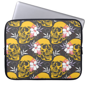 Halloween nahtloses Muster mit farbenfrohen und be Laptopschutzhülle