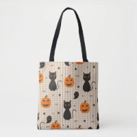 Halloween nahtloses Muster mit schwarzer Katze und