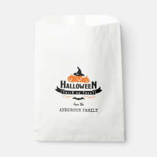Halloween-Name-Trick-oder Leckerei-Kürbis Geschenktütchen