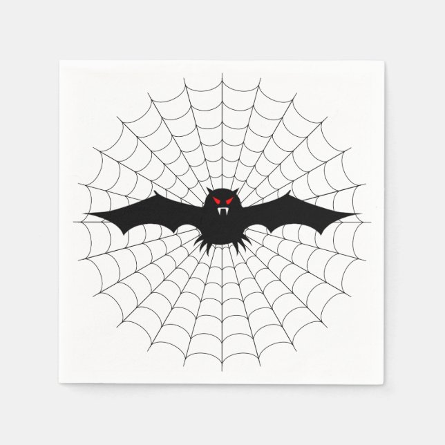 Halloween Napkin/Spider Web und Bat Serviette (Vorderseite)