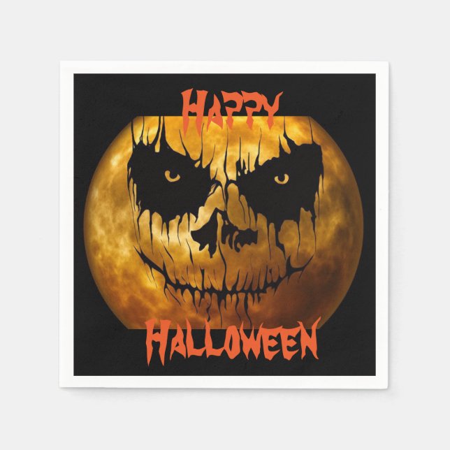 Halloween Napkin/Spooky Moon Serviette (Vorderseite)