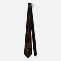 Halloween Neck Tie mit magischen Siegeln und Zirke