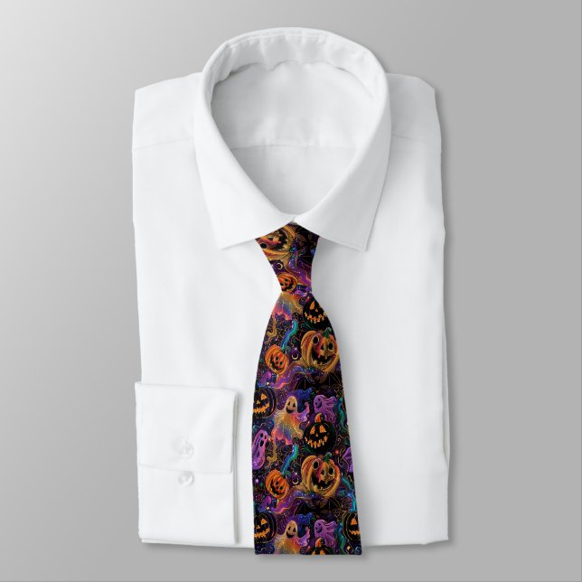 Halloween Necktie Krawatte (Gebunden)