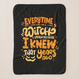Halloween nennt ihr mich eine Hexe Sherpadecke