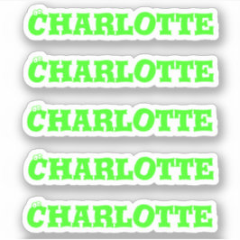 Halloween | Neon Green Name Aufkleber