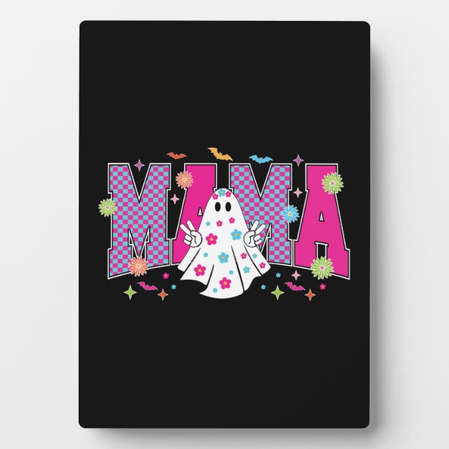 Halloween Neon Mama Mini Fotoplatte (Vorderseite)