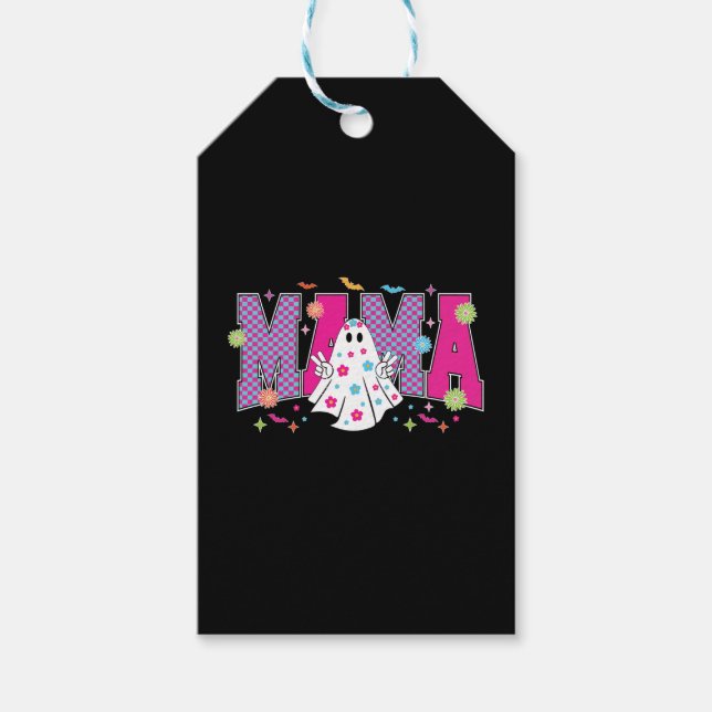 Halloween Neon Mama Mini Geschenkanhänger (Vorderseite)