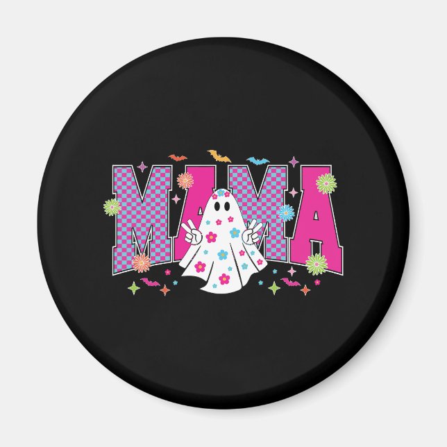 Halloween Neon Mama Mini Magnet (Vorne)