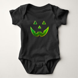 Halloween-Neon-Schwarz-Kürbislaterne-Kürbis Baby Strampler