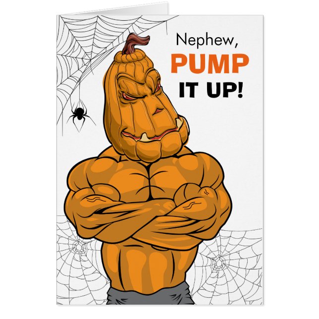 Halloween Nephew Musclé Jack o' Lantern (Devant)