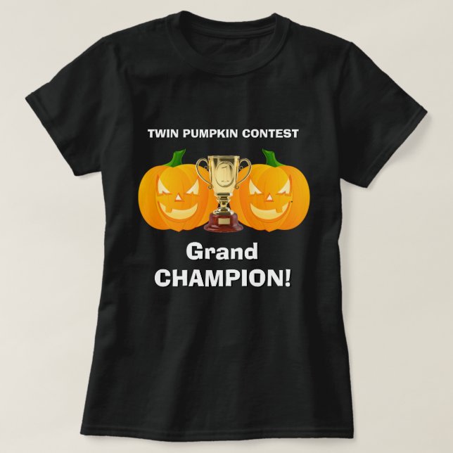 HALLOWEEN Neuheiten Sport TWIN PUMPKIN WETTBEWERBS T-Shirt (Design vorne)